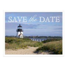 Save the Date Nantucket Wedding Brant Point Light Post Cards