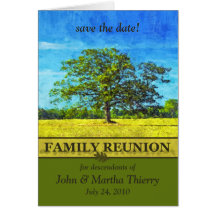 Save the Date - Oak Tree Design for Family Reunion Cards