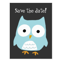 "Save the Date!" Owl Post Cards