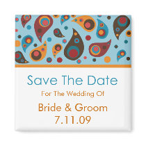 Save The Date - Paisley Fridge Magnet