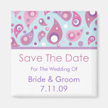 Save The Date - Paisley Refrigerator Magnet