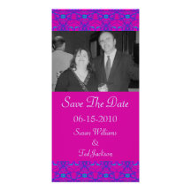 save the date personalized photo card