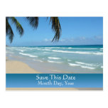 Save the Date Postcard for Beach Wedding