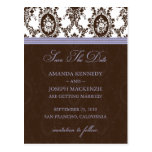 Save The Date Postcard-Victorian Romance Lavender