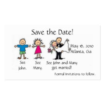 Save the Date Profile Card Business Card Template