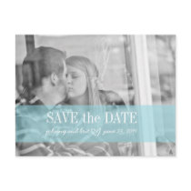 save the date | red & tiffany blue postcard