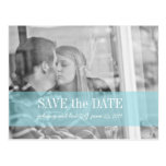 save the date | red & tiffany blue postcard