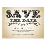 save the date retro vintage postcards