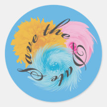 Save the Date Round Sticker