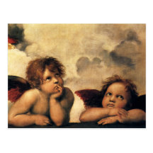 Save the Date! Sistine Madonna Angels by Raphael Post Card