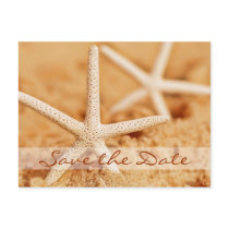 Save the Date Starfish Postcard