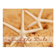 Save the Date Starfish Postcard