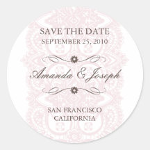 Save The Date Sticker-Vintage Blossom