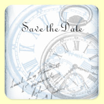 Save the Date Stickers Tags Timepiece Clocks stickers