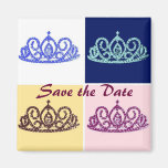 Save the Date/Tiara Refrigerator Magnet
