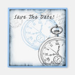Save the Date Timepiece Pocketwatch Design Fridge Magnet