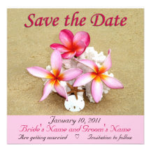 Save the Date - Tropical Beach Wedding Invitation