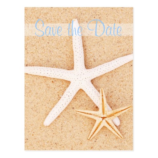 Save the Date Twin Starfish Postcard