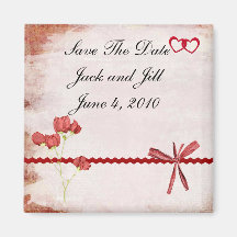 save the date wedding magnet