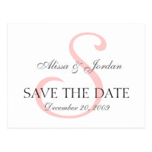 Save the Date Wedding Monogram Announcement Card Postcards