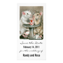 Save the Date Wedding Rat Photo Card