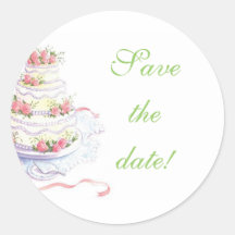 Save the date wedding seals round sticker