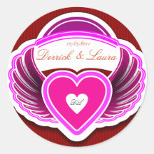Save the date wedding sticker