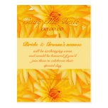 Save the date yellow lilly - customisable template post card