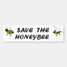 Save the Honeybee Bumper Sticker