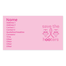 Save The Hooters Business Card Template