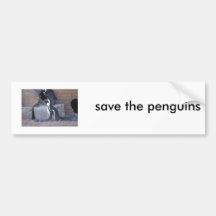 save the penguins bumper stickers
