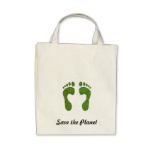 save the planet canvas bag