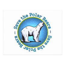 Save the Polar Bears Postcard