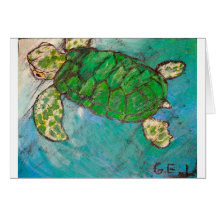 Save The Sea Turtle's Greeting Cards