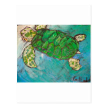 Save The Sea Turtle's Post Card