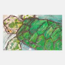 Save The Sea Turtle's Rectangular Sticker