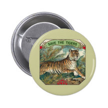 Save The Tigers Pinback Button