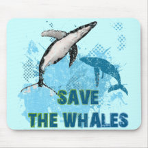 SAVE THE WHALES MOUSE PADS