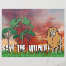 Save the wildlife personalized flyer