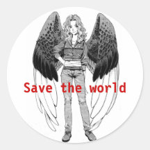 Save The World Round Stickers