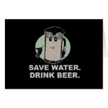 SAVE WATER DRINK BEER T-shirt Cards