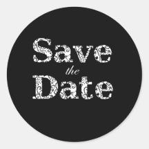 savethedate stickers bw