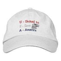 Saving America through Unity Embroidered Baseball Cap
