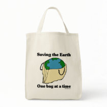 Saving the Earth totebag