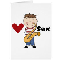 Saxophone - Male Tshirts and Gifts Cards