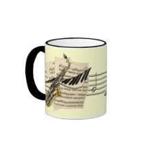 Saxophone & Piano Music Coffee Mug