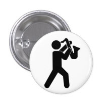 Saxophone Player Pin