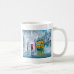 SAYING GOODBYE Tram oil painting rainy day Coffee Mug
