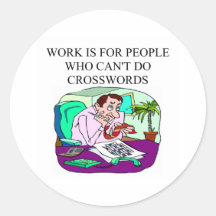 scabble and word game player design round sticker