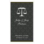 Scales of Justice Damask Colour Bar Business Cards